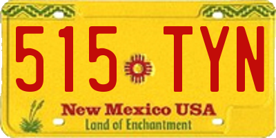 NM license plate 515TYN