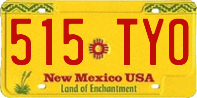 NM license plate 515TYO