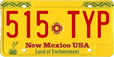 NM license plate 515TYP