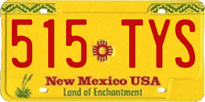NM license plate 515TYS