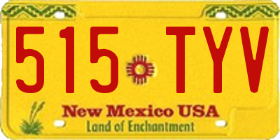 NM license plate 515TYV