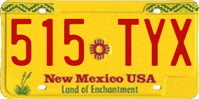 NM license plate 515TYX