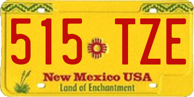 NM license plate 515TZE