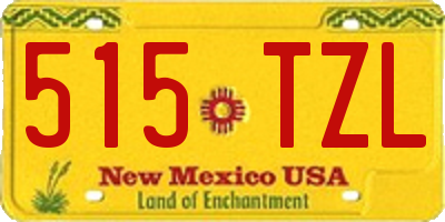 NM license plate 515TZL