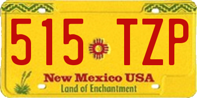 NM license plate 515TZP