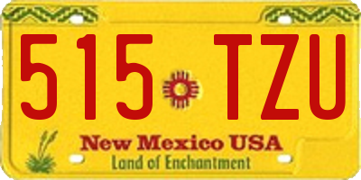 NM license plate 515TZU