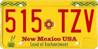 NM license plate 515TZV