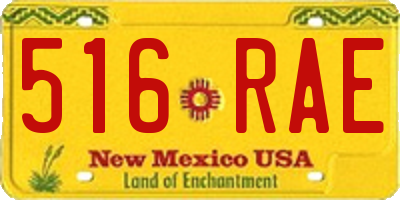 NM license plate 516RAE