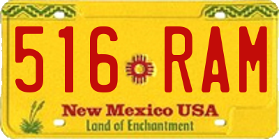 NM license plate 516RAM