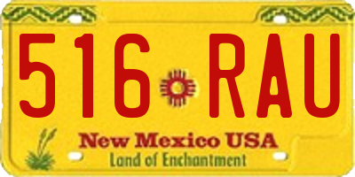NM license plate 516RAU