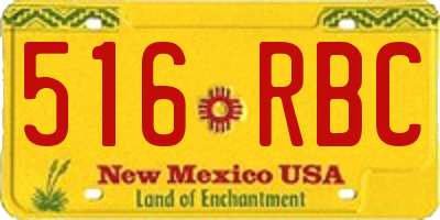 NM license plate 516RBC