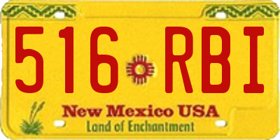 NM license plate 516RBI