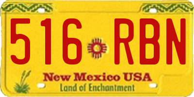 NM license plate 516RBN