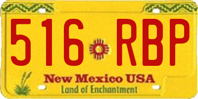 NM license plate 516RBP