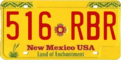 NM license plate 516RBR