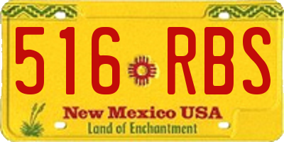 NM license plate 516RBS