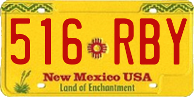 NM license plate 516RBY