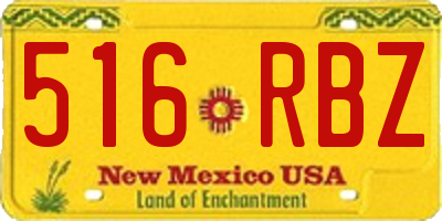 NM license plate 516RBZ