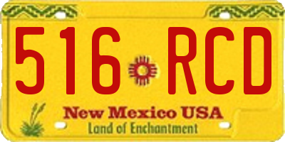 NM license plate 516RCD