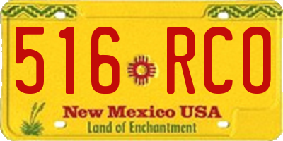 NM license plate 516RCO