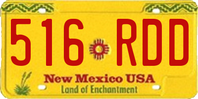 NM license plate 516RDD