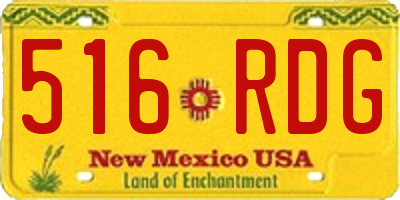 NM license plate 516RDG