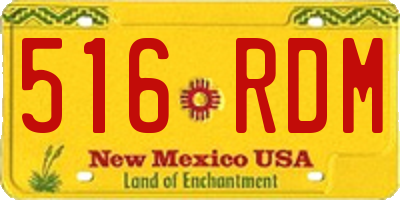 NM license plate 516RDM