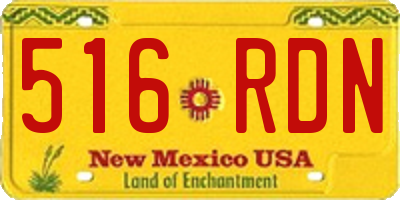 NM license plate 516RDN