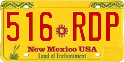 NM license plate 516RDP
