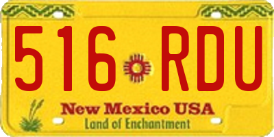 NM license plate 516RDU