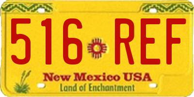 NM license plate 516REF