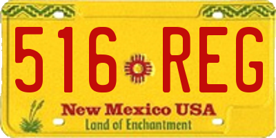 NM license plate 516REG
