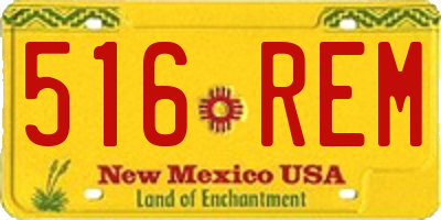 NM license plate 516REM