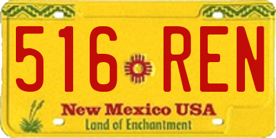 NM license plate 516REN