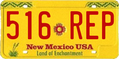 NM license plate 516REP