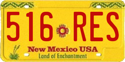 NM license plate 516RES