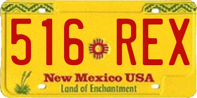 NM license plate 516REX