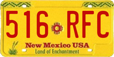 NM license plate 516RFC