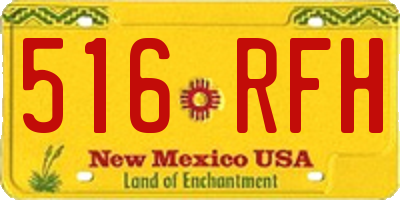 NM license plate 516RFH