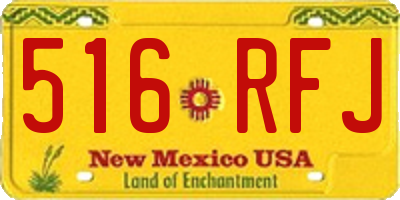 NM license plate 516RFJ