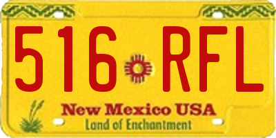 NM license plate 516RFL
