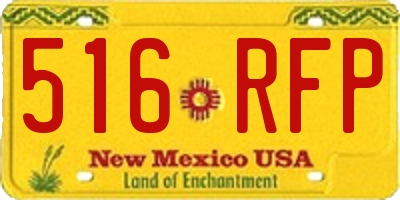 NM license plate 516RFP