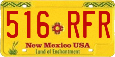 NM license plate 516RFR