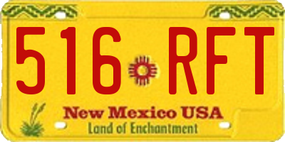 NM license plate 516RFT