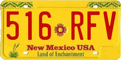 NM license plate 516RFV