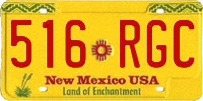 NM license plate 516RGC