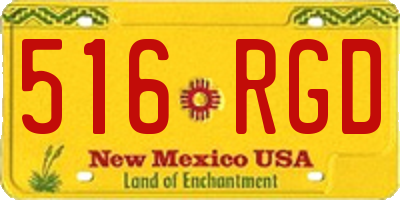 NM license plate 516RGD