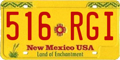 NM license plate 516RGI