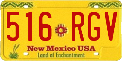 NM license plate 516RGV