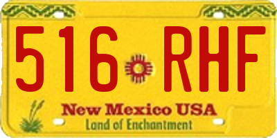 NM license plate 516RHF